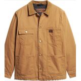 Superdry - M5011880A - Winterjas - Bruin - Katoen - Gewatteerde Voering
