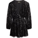 Superdry - Sequin Wrap - Korte Jurk - Met Lange Mouwen