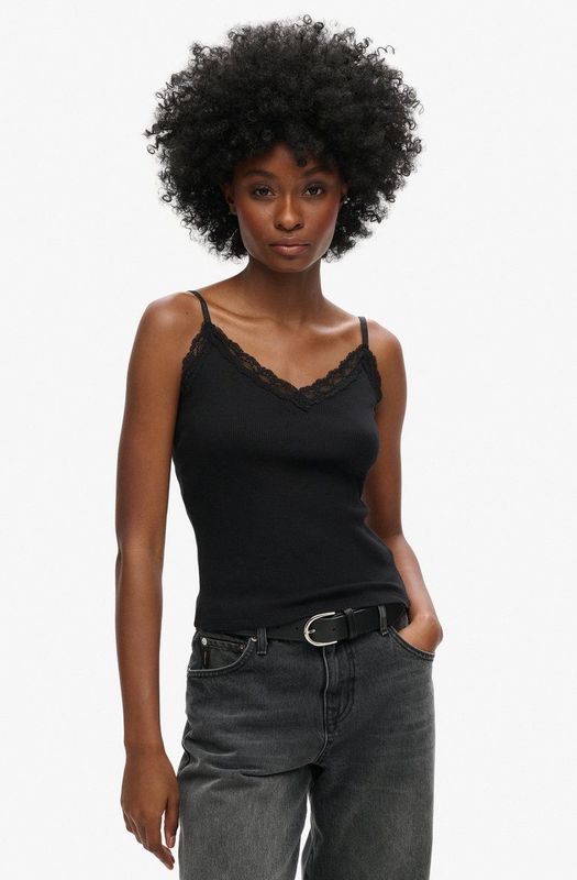 Superdry - Vintage - Geribde Damestanktop