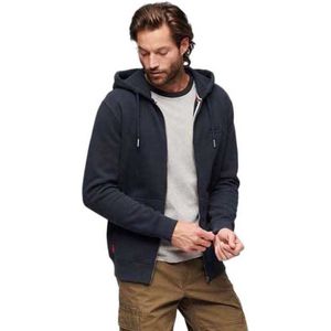 Superdry Essential Logo Sweatshirt Met Rits Blauw Man