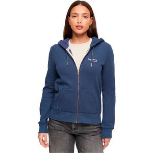 Superdry Essential Logo Sweatshirt Met Volledige Rits Blauw Vrouw