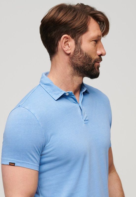 Superdry - Studios Korte Mouw Poloshirt - Blauw - Jersey