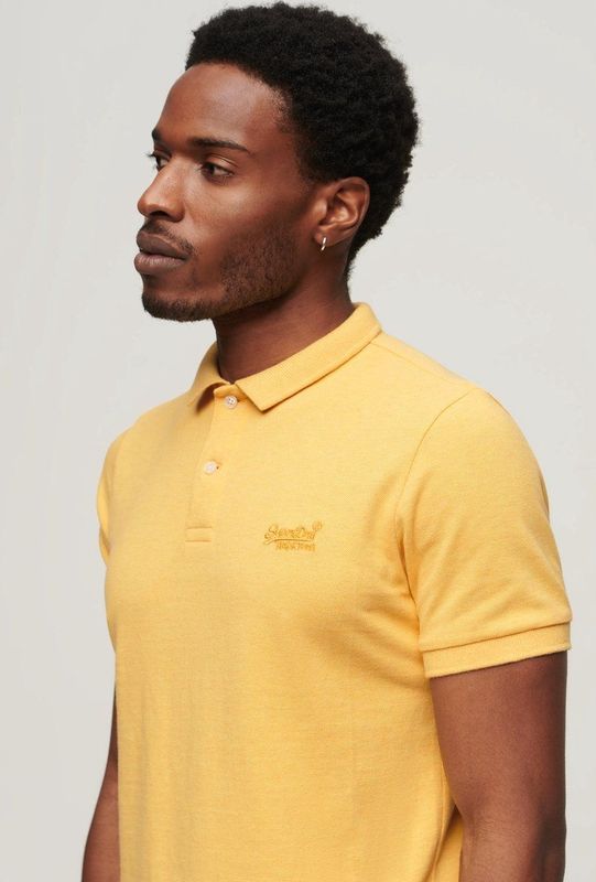 Superdry - Classic Pique - Poloshirt - Groen - Biologisch Katoen