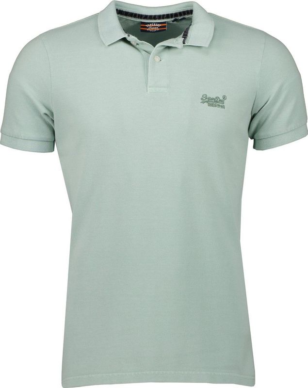 Superdry - Traditioneel Poloshirt - Groen - Biologisch Katoen