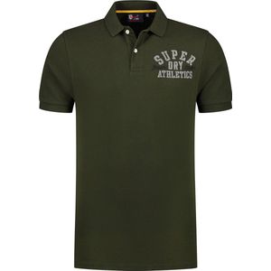 Superdry - Poloshirt - Blauw - Katoen - Relaxed Fit