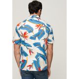 Superdry - M4010353A - Overhemd - Wit - Linnen Mix, Korte Mouwen, Twee Borstzakken