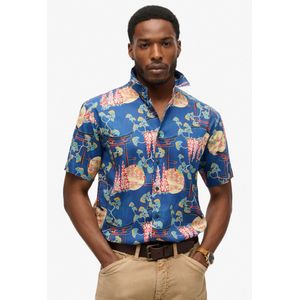 Superdry - M4010353A Casual Shirt - Marineblauw - Modaal - Korte Mouwen