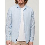 Superdry - Casual Linen Overhemd - Lichtblauw - 100% Linnen