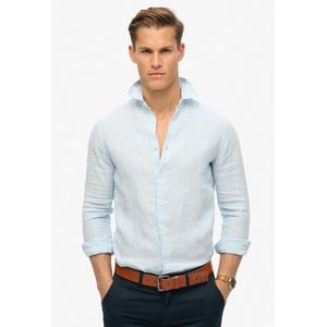 Superdry - Casual Linen Overhemd - Lichtblauw - 100% Linnen
