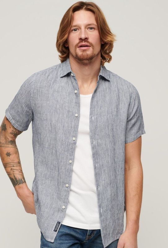 Superdry - Studios Casual - T-shirt - Korte Mouwen - 100% Linnen