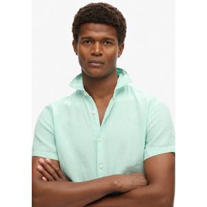 Superdry - Casual Linen Shirt - T-shirt - Lichtblauw - 100% Linnen