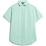 Superdry - Casual Linen Shirt - T-shirt - Korte Mouwen - Linnen - Slim Fit