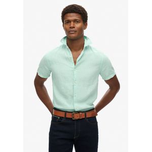 Superdry - Casual Linen Shirt - T-shirt - Korte Mouwen - Linnen - Slim Fit