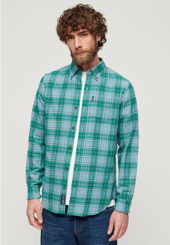 Superdry Overhemd  pastelrood / wit