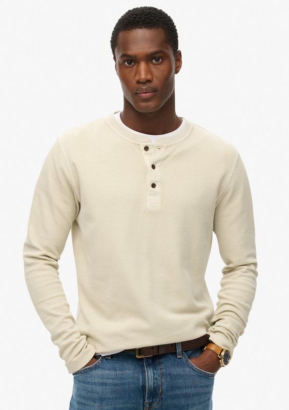 Superdry - M6010776A - T-shirt - Beige - Lange Mouwen - Katoen