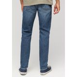 Superdry - Slim Fit Jeans - Blauw - Biologisch Katoen - Distressed Look