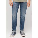 Superdry - Slim Fit Jeans - Blauw - Biologisch Katoen - Distressed Look