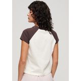 Superdry Essential Logo Raglan T-shirt Met Korte Mouwen Beige XS Vrouw
