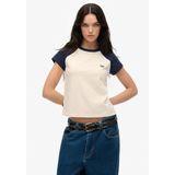 Superdry - Essential Logo Raglan T-shirt - Beige - Korte Mouwen - Dames