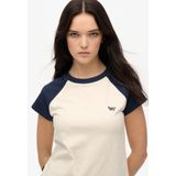 Superdry - Essential Logo Raglan T-shirt - Beige - Korte Mouwen - Dames
