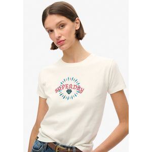 Superdry - T-shirt - Katoen - Slim Fit - Tatoeage-effect met Bergkristal