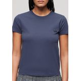 Superdry - Essential Logo T-shirt - Blauw - 100% Biologisch Katoen
