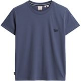 Superdry - Essential Logo T-shirt - Blauw - 100% Biologisch Katoen
