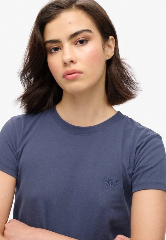 Superdry - Essential Logo T-shirt - Blauw - 100% Biologisch Katoen