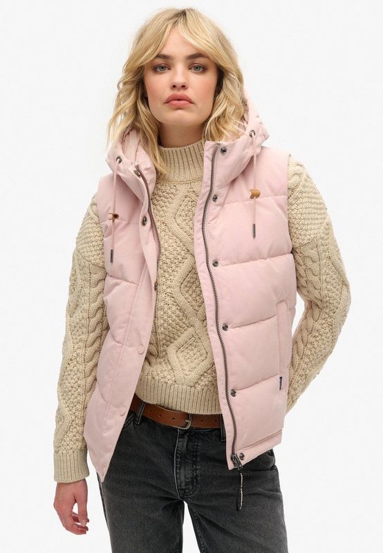 Superdry - Everest - Damesjack - Mouwloos - Met Capuchon