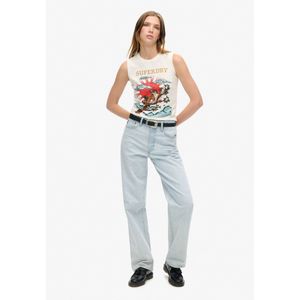 Superdry - Tattoo Rhinestone Tank - Mouwloos T-shirt - Zwart - Katoen