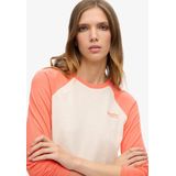 Superdry Essential Logo Baseball T shirt Met Lange Mouwen Oranje Vrouw