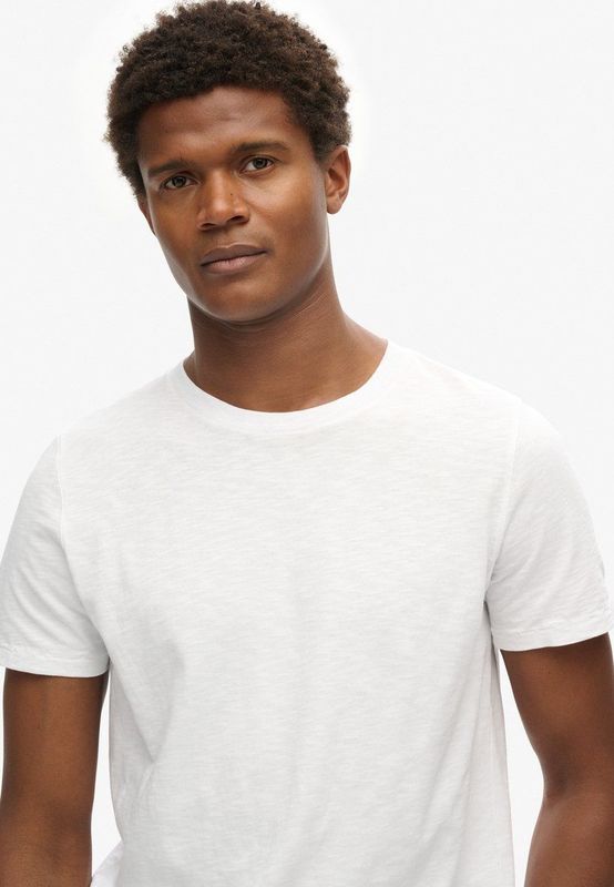 Superdry - Crew Neck Slub T-shirt - Korte Mouwen - Blauw - Katoen