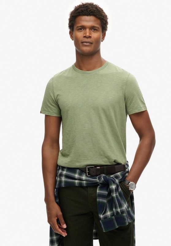 Superdry - Slub T-shirt - Zwart - Katoen