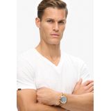 Superdry - V-hals Slub T-shirt - Korte Mouwen - Slub-stof - Relaxed Fit