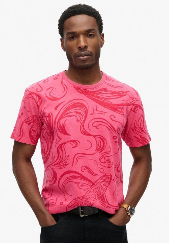 Superdry - Vintage Overdye - T-shirt - Katoen - Relaxed Fit, Ronde Hals, Korte Mouwen