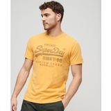 Superdry Classic Vintage Logo Heritage T-shirt Met Korte Mouwen Geel S Man