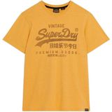 Superdry Classic Vintage Logo Heritage T-shirt Met Korte Mouwen Geel S Man