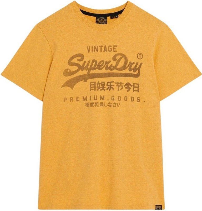 Superdry Classic Vintage Logo Heritage T-shirt Met Korte Mouwen Geel S Man