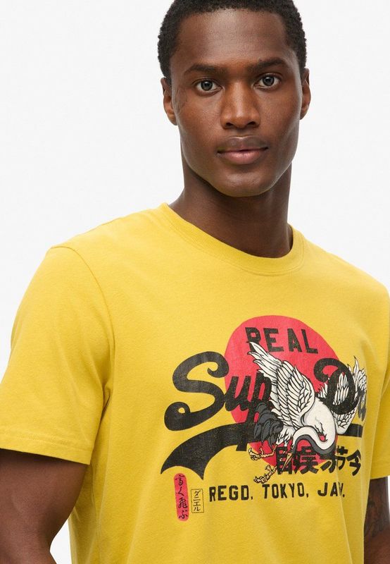 Superdry Tokyo Vl Graphic T-shirt Met Korte Mouwen Geel Man