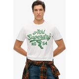 Superdry - Track & Field Ath Graphic - T-shirt - Optic - Katoen
