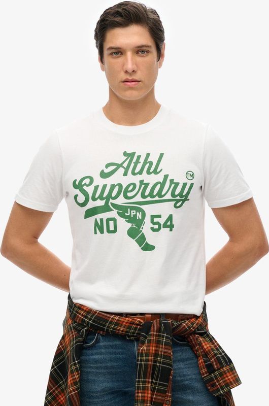 Superdry - Track & Field Ath Graphic - T-shirt - Optic - Katoen