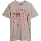 Superdry - Copper Label - T-shirt - Beige - Katoen - Korte Mouwen