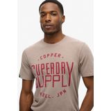 Superdry - Copper Label - T-shirt - Beige - Katoen - Korte Mouwen
