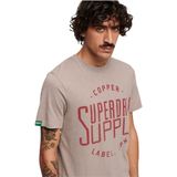 Superdry - Copper Label - T-shirt - Beige - Katoen - Korte Mouwen