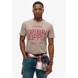 Superdry - Copper Label - T-shirt - Beige - Katoen - Korte Mouwen