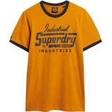 Superdry - Ac Ringer Workwear Graphic T-shirt - Geel - Katoen