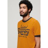 Superdry - Ac Ringer Workwear Graphic T-shirt - Geel - Katoen