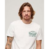 Superdry - Athletic College Graphic T-shirt - Wit - Korte Mouwen