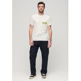 Superdry Cali Striped Logo t Shirt Heren - Wit