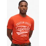 Superdry - Copper Label Script - T-shirt - Oranje - Katoen